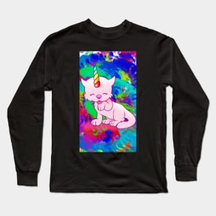 Rainbow Unicorn Kitty Long Sleeve T-Shirt